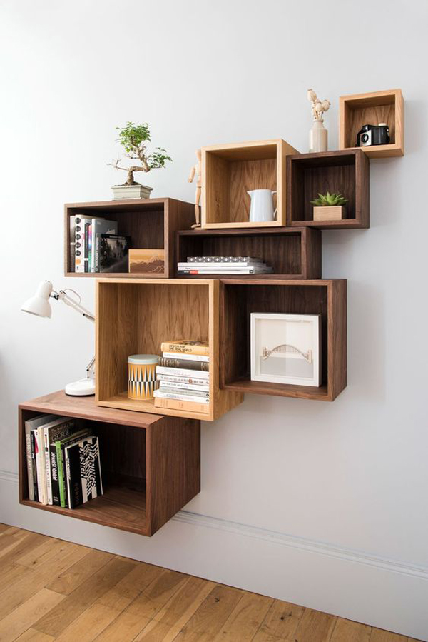 Bookcase-on-the-wall