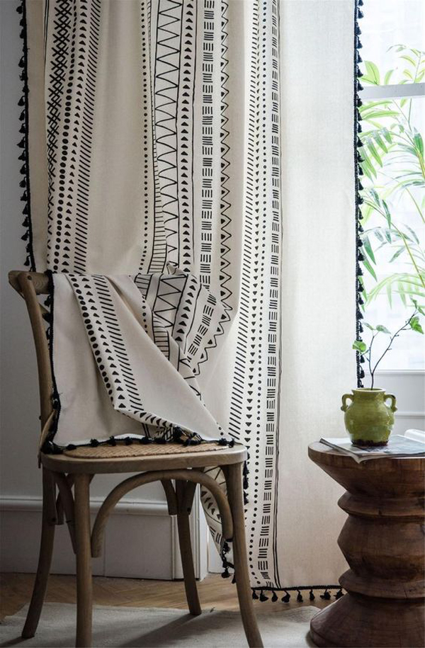 Geometric-Tassel-curtains-for-living-room