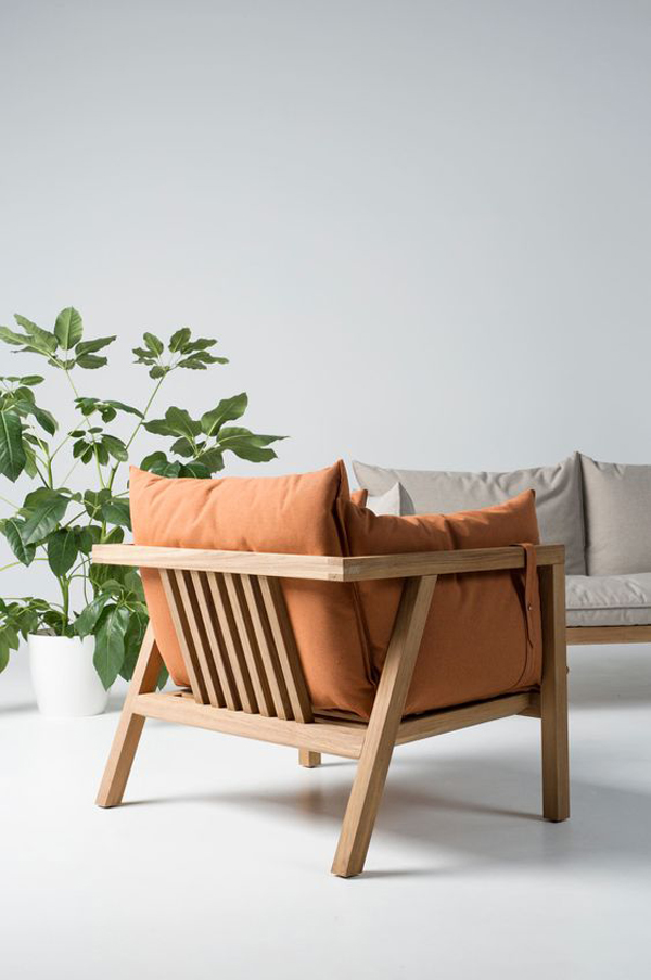 Comfortable-brown-wood-sofa