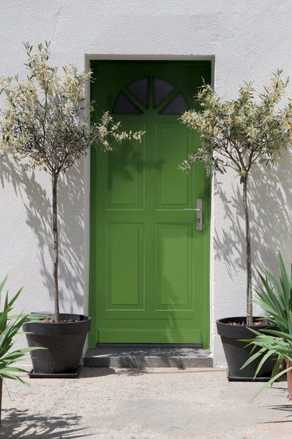 Front-door-with-green-color