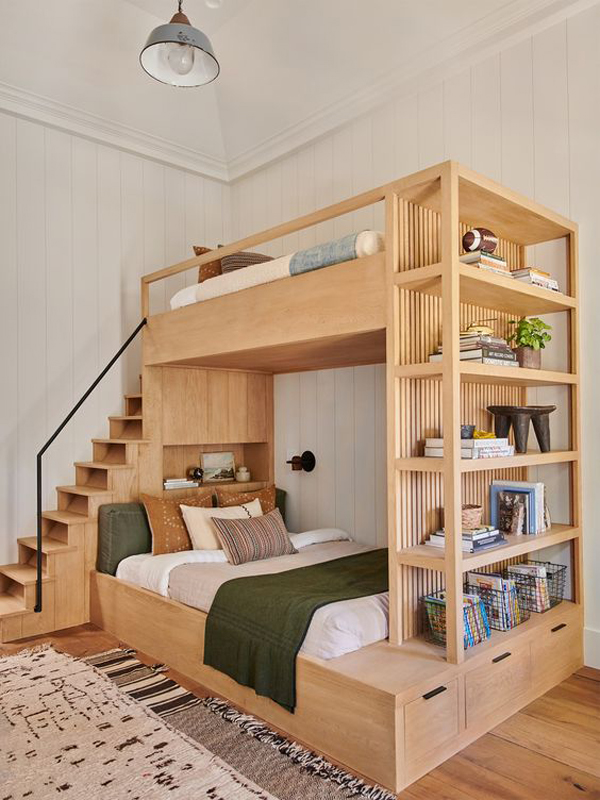 Wooden-bunk-bed