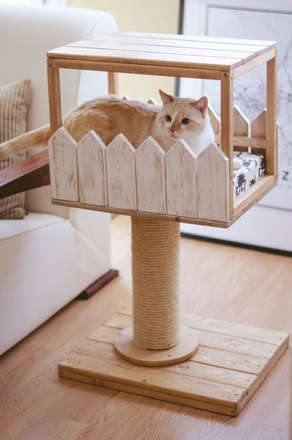 Wooden-cat-beds-with-unique-design