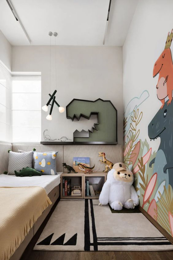 Animals-wall-decor-with-dinosaur-head