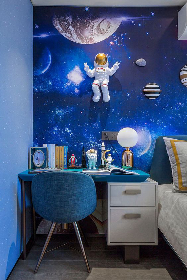 Beautiful-and-cute-kids-room-with-outer-space-design