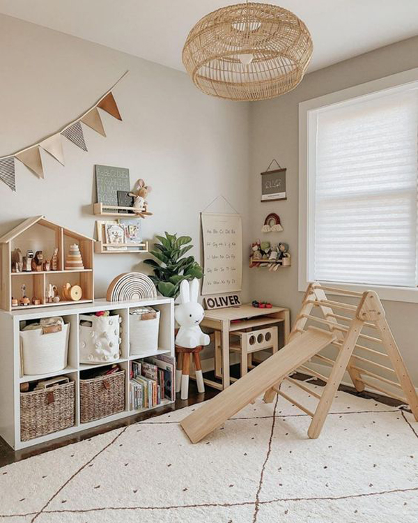Wooden-slide-in-your-little-girl-playroom