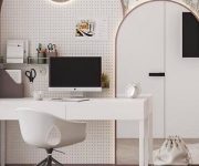 Cool-study-desk-with-pink-theme