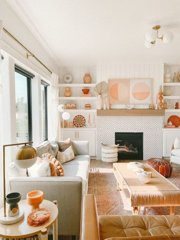 Comfortable-Boho-living-room-design